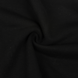Ткань Футер 3-х нитка, Петля, цвет Черный (на отрез)  в Дзержинске