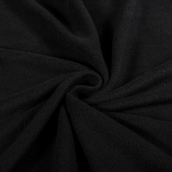 Ткань Флис Односторонний 180 гр/м2 (Ширина 150см), цвет Черный (на отрез) в Дзержинске