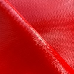 Ткань ПВХ 600 гр/м2 плотная (Ширина 1,5м), цвет Красный (на отрез) в Дзержинске