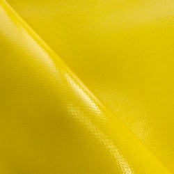 Ткань ПВХ 600 гр/м2 плотная (Ширина 1,5м), цвет Жёлтый (на отрез) в Дзержинске
