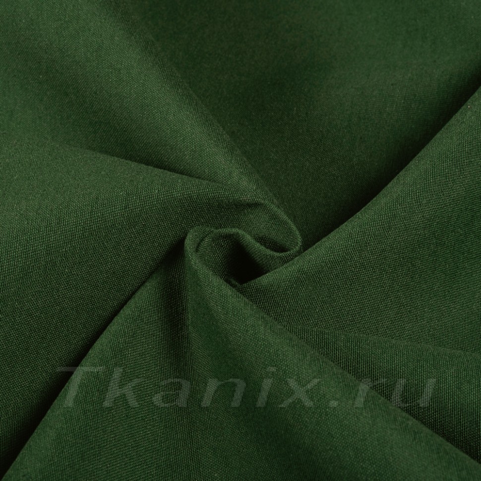 Ткань Грета Водоотталкивающая (80%пф, 20%хл) (Ширина 150см), цвет Темно-Зеленый (на отрез)