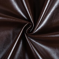 Ткань Дерматин (Кожзам) для мебели (Ширина 138см), цвет Темно-Коричневый (на отрез) в Дзержинске