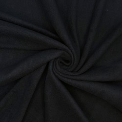 Ткань Флис Односторонний 130 гр/м2 (Ширина 150см), цвет Черный (на отрез) в Дзержинске