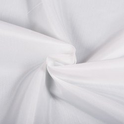 Ткань подкладочная Таффета 190Т (Ширина 150см), цвет Белый (на отрез) в Дзержинске