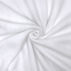 Ткань Флис Двусторонний 280 гр/м2 (Ширина 150см), цвет Белый (на отрез) в Дзержинске