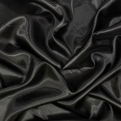 Ткань Атлас-сатин (Ширина 150см), цвет Черный (на отрез) в Дзержинске