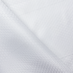 Ткань Oxford 300D PU Рип-Стоп СОТЫ, цвет Белый (на отрез) в Дзержинске
