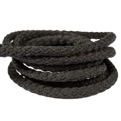 Шнур с сердечником 5мм, цвет Чёрный (плетено-вязанный, плотный) в Дзержинске