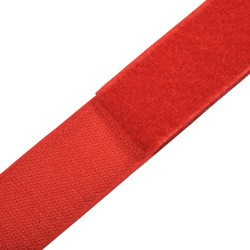 Контактная лента 40мм (38мм) цвет Красный (велькро-липучка, на отрез) в Дзержинске