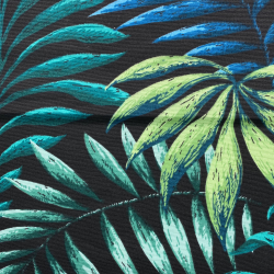 Интерьерная ткань Дак (DUCK) (ширина 1,8м), принт &quot;Тропические листья&quot; (на отрез) в Дзержинске