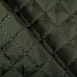 Стеганая подкладочная ткань с синтепоном (100гр/м2) (Ширина 150см), цвет Хаки (на отрез) в Дзержинске
